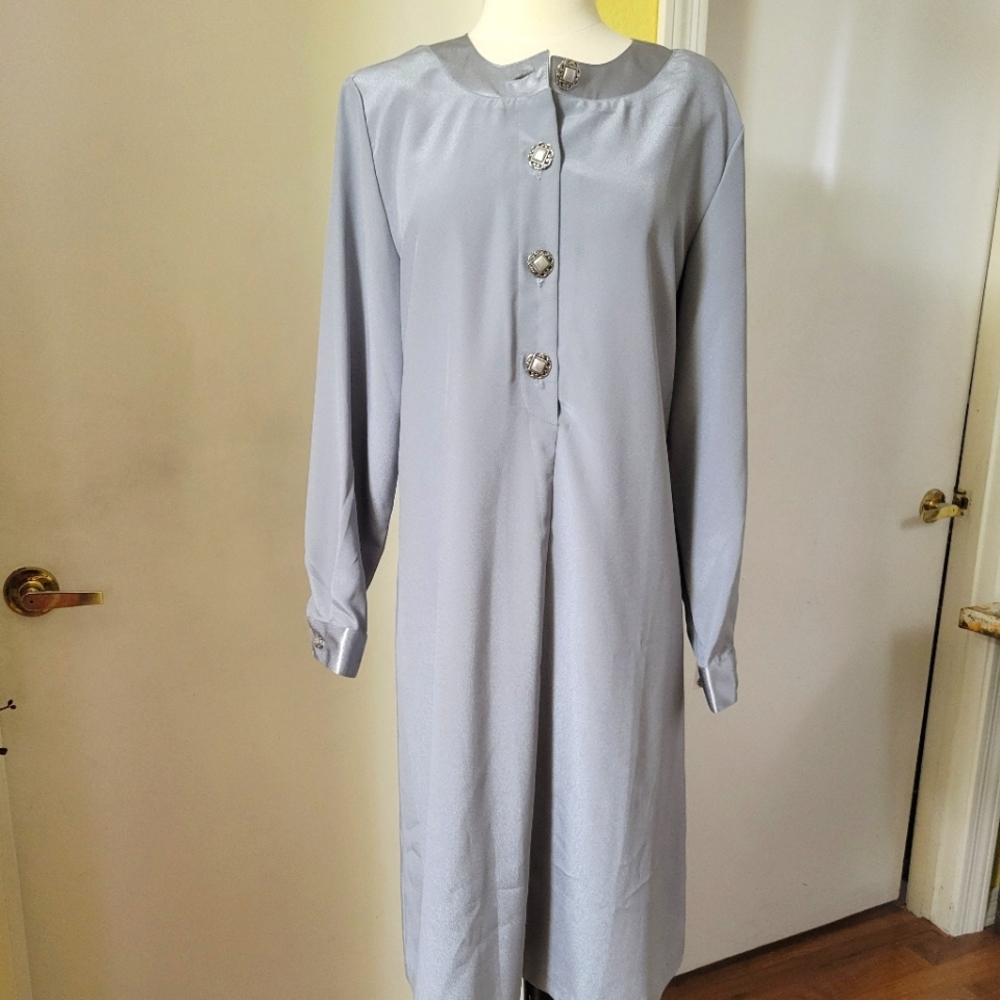 Vintage Brownstone Studio Silver A Line Dress size 14